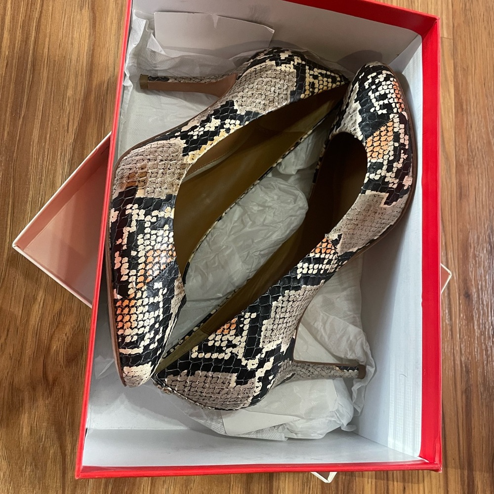 Coach Multicolor Snakeskin Heels